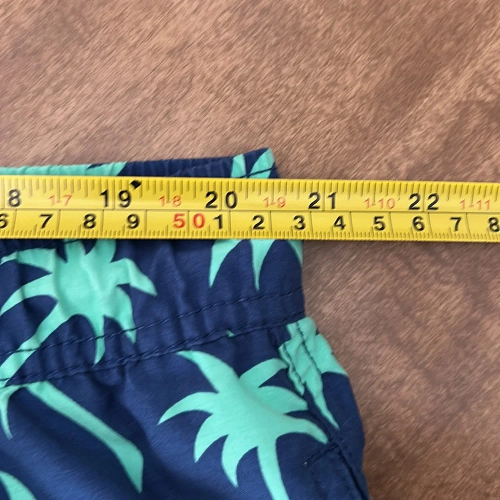 Tom & Teddy Blue Palm Tree Print Swim Shorts XXL | Quick-Dry Beach Swimwear O